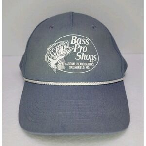 Bass Pro Shops Hat Cap Snap Back One Size Mens Blue Rope Fishing Springfield MO